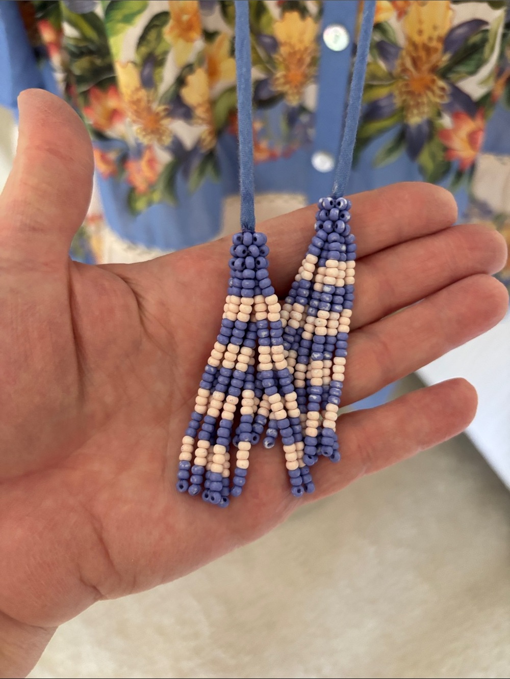FARM Rio Blue and Lavender Floral Button-Down Top - Picture 3 of 7